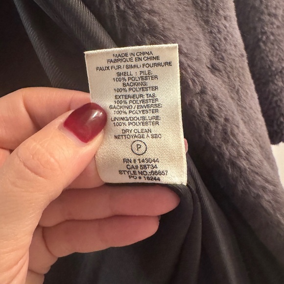 Avec Les Filles Gray Faux Fur Large - Picture 3 of 4